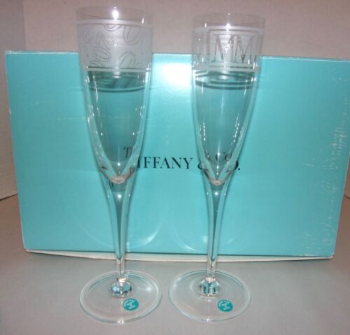 Tiffany & Co. 2000 Millenium 6oz Champagne Flutes in Box