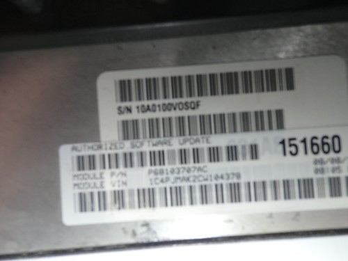 Jeep Liberty 2012 3,7 L AT ECM ECU motor computador P68103707AC - Imagen 7 de 7