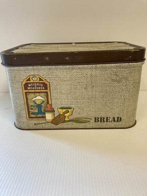 Vintage MCM Tin Bread Container E2-07