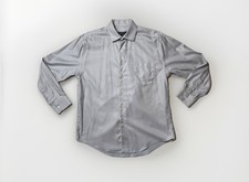 Pronto Uomo Classic Non-Iron Dress Shirt Gray Size 16.5 32/33 100 Cotton