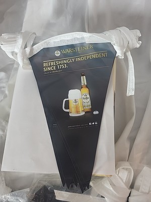 String of 13 Warsteiner Beer Cheers to Oktoberfest Pennant String Banner Set 5