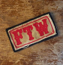 ⭐️New⭐️ Chain Stitch Patch FTW Red Vintage Embroidery