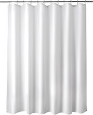 Extra Long Shower Curtain Liner Washable, 72 x 84 Inches, White Shower Liner