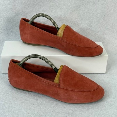 Birdies The Starling Suede Loafer Flat Coral Rust Orange Women's Size 7 Comfort