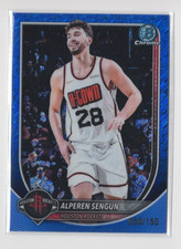 2025-2026 Bowman Chrome U Alperen Sengun Blue Shimmer /150 Houston Rockets