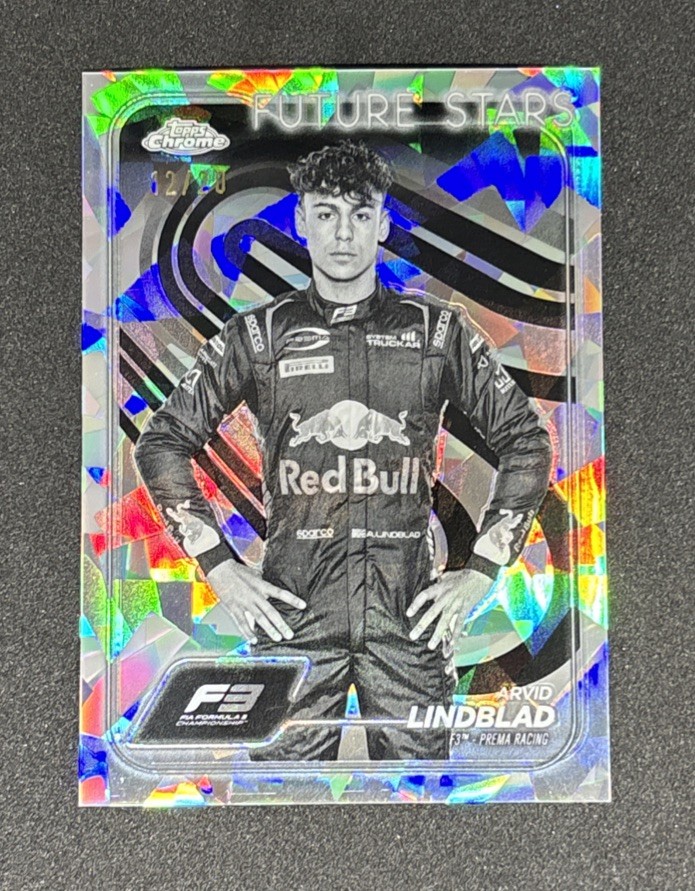 2024 Topps Chrome Sapphire Formula 1 F1 #45 Arvid Lindblad Black & White 12/20