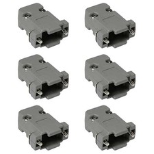 6x 9 Pin DB9 D-SUB Plastic Housing for RS232 Serial Port Solder Cup Connector