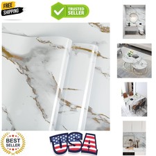 Marble Contact Paper White Gold Granite Peel and Stick Wallpaper for Countert...