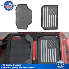 Anti-uv Bikini Flag Sunshade Mesh Shade Top Cover For Jeep Wrangler Jk Jku 07-18