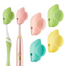 4 Pack Silicone Toothbrush Covers with Suction Cup, Travel Tooth Brush Cover ...