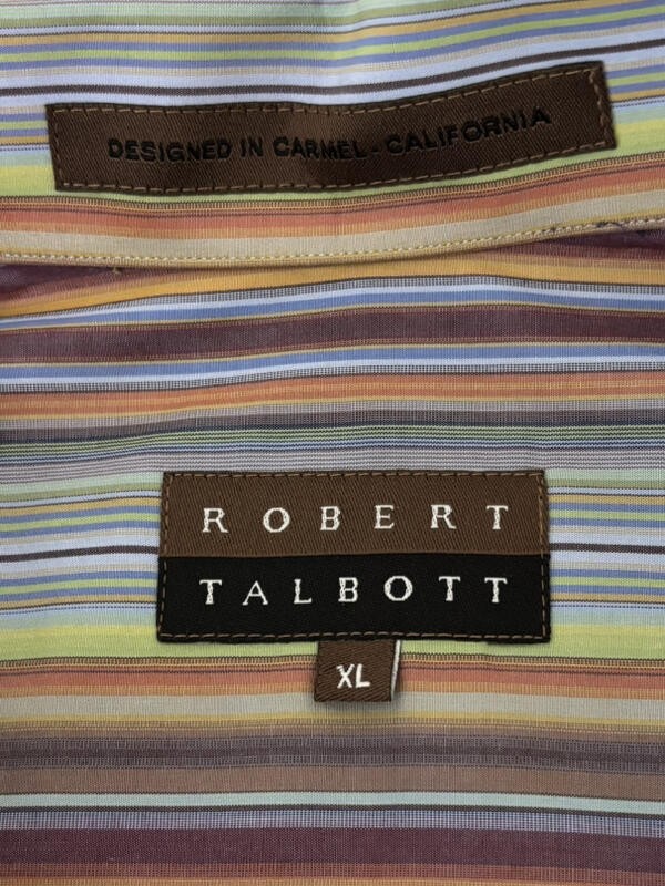 ROBERT TALBOTT  Multicolor Striped Cotton Long Sl… - image 2