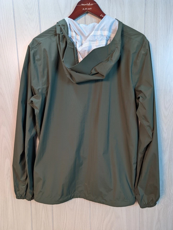 Jaqueta de chuva Mountain Hardwear masculina pequena verde com capuz leve  - Imagem 4 de 4