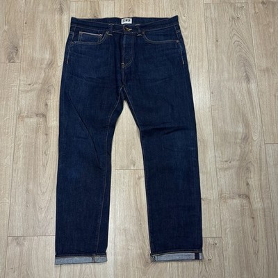 Edwin x Aspecto Japanese Selvedge Denim Jeans, ED-80, Indigo, Mens W34 L30