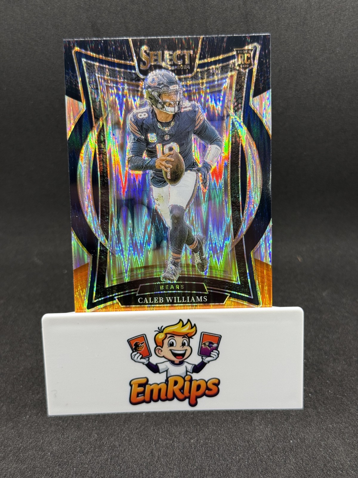 2024 Panini Select  Concourse Caleb Williams #25 Black & Orange Shock Prizm (RC)
