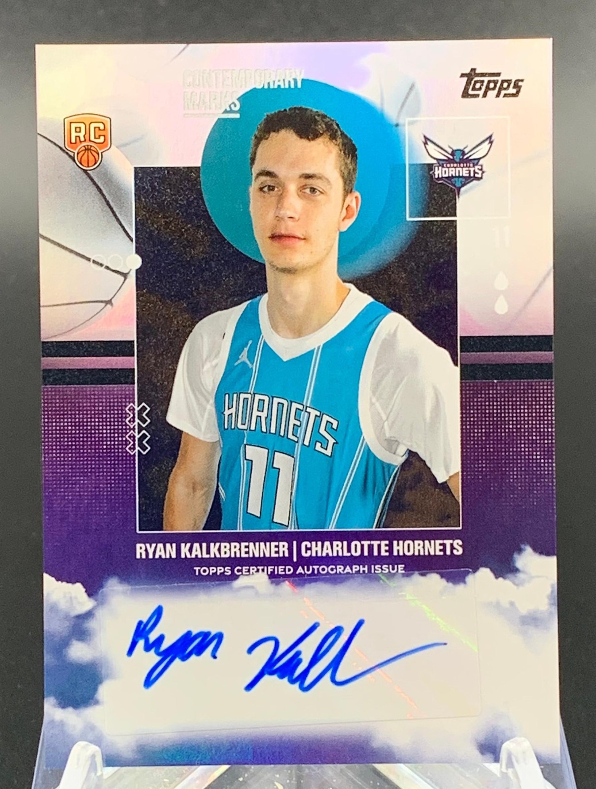 2025-26 Topps Flagship Ryan Kalkbrenner Contemporary Marks Auto Foilboard