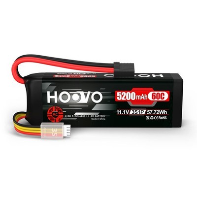 HOOVO 3S LiPo Battery 11.1V 5200mAh 60C TR Plug Softcase RC Battery for RC Car R