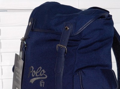 POLO RALPH LAUREN FRAGRANCES Men's 67 Canvas Backpack Travel Carry