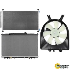 New Electric Radiator Condenser Cooling Fan Kit For 05-10 Honda Odyssey 3.5L V6