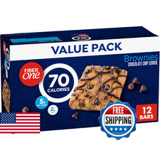 Fiber One 70 Calorie Brownies Chocolate Chip Cookie Snack Bars 2g Sugar Value