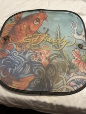 Vintage Y2k Ed Hardy Christian Audigier Koi Fish Window Car Sun Shade Vintage Y2k Ed Hardy Christian Audigier Koi Fish Window Car Sun Shade