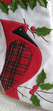 Cardinal Bird Christmas Stocking