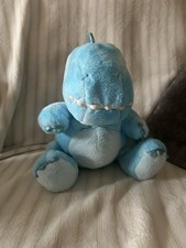 12" Glow Brights Blue Dinosaur Plush Lights Sound FAO Schwarz Tested Box P7