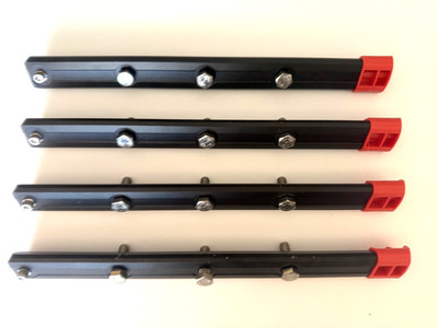 Alpha Engineered Threaded Replacement Packout Rails 12.6'' In 4 Pack Black.