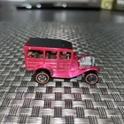 Hot Wheels redline classic 31 Ford woody in creamy pink smooth roof