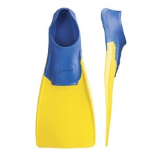 Long Floating Swim Fins Adult Training Kick Aid Blue Yellow