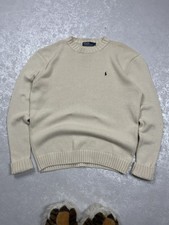 Vintage 90s Polo Ralph Lauren Cable Knit Sweater Sweatshirt Men's Size Like XL
