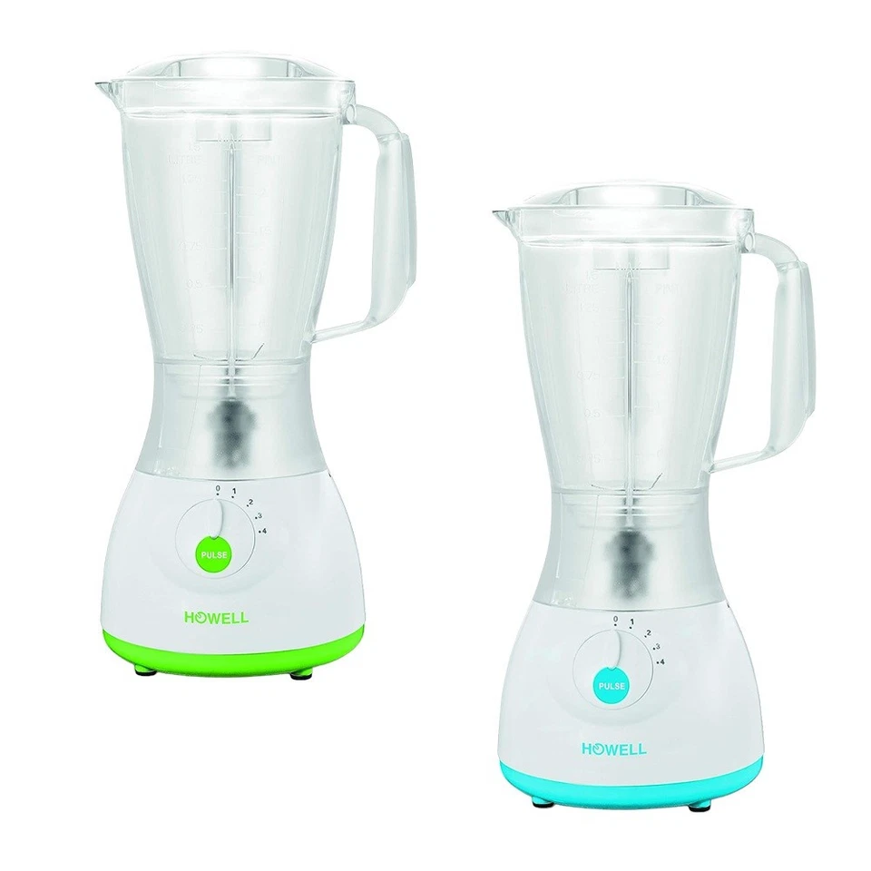 Frullatore con Bicchiere HOWELL 350W Capacità 1.5lt 4 Velocità e Lame in Acciaio - Immagine 2 di 4