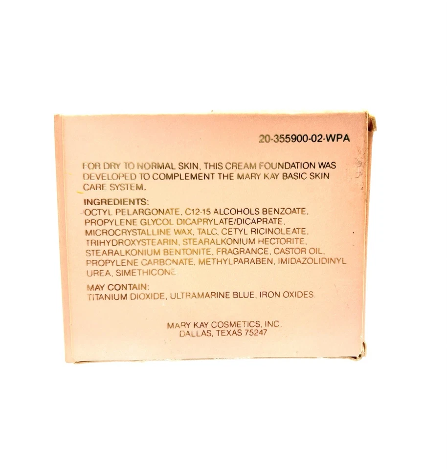 Vintage Mary Kay Day Radiance Cream Foundation Formula 1 Light Beige .5oz Makeup - Image 2 of 4