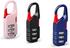 Mini Padlock, Small Locks Set with 3 Digits Combination