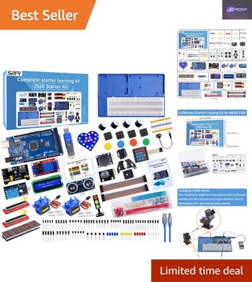 Komplettes Mega 2560 Elektronik Starter Kit mit Tutorials & Komponenten enthalten