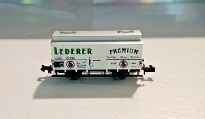 Minitrix N, 13604 Kühlwagen der DB, Lederer Premium; Kühl-/Bierwagen