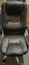 Executive Office Chair with Adjustable Height Swivel Wheels - Black