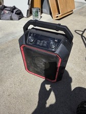 ION Audio Pathfinder Bluetooth Boombox Black Red Aux Input