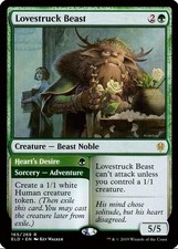 X 1 Lovestruck Beast NM-M Throne of Eldraine 165 MTG Magic The Gathering