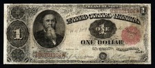 1891 $1 LARGE Size EDWIN M. STANTON U.S. TREASURY NOTE!