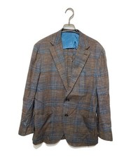LORO PIANA FABRIC mixed fabric windowpane jacket