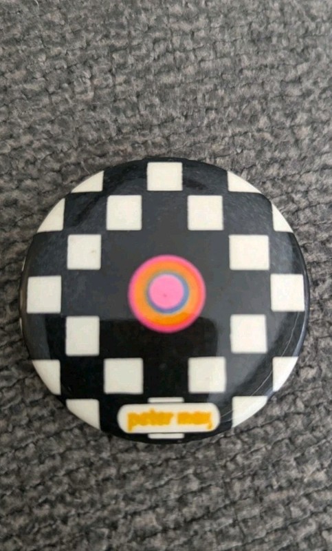 Original Vintage Peter Max 1960's Tin Celluloid Pinback Button NOS!