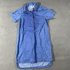 Old Navy Women's Size Small Short Sleeve Blue Denim Collared Shirt Dress