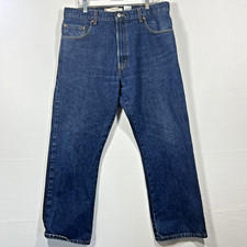 Levi's 517 Bootcut Jeans Mens Size 38x29 Blue Dark Wash USA