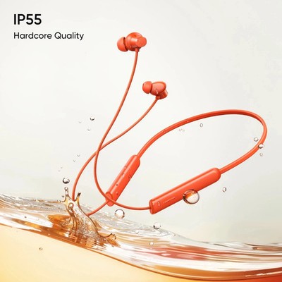 realme Buds Wireless 5 Lite Sports Neckband Headset  Orange color 35Hrs Play