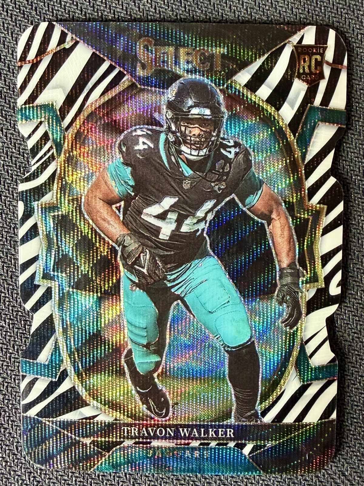 Travon Walker 2022 Panini Select - Concourse #42 Zebra Prizm Die-Cut (RC)