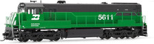 Burlington Northern U25C Phase II 5611 HO Scale DCC Ready Analog Model Train