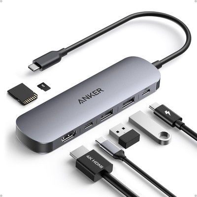 Anker USB-C Hub 7-in-1 mit HDMI 4K@60Hz, 85W PD, USB-A/C Ports, SD/TF Card Read