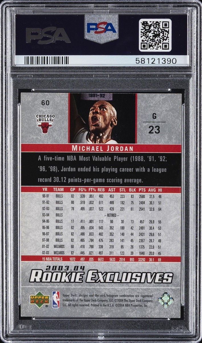 2003 UD RC EXCLUSIVES #60 MICHAEL JORDAN PSA 7 | eBay