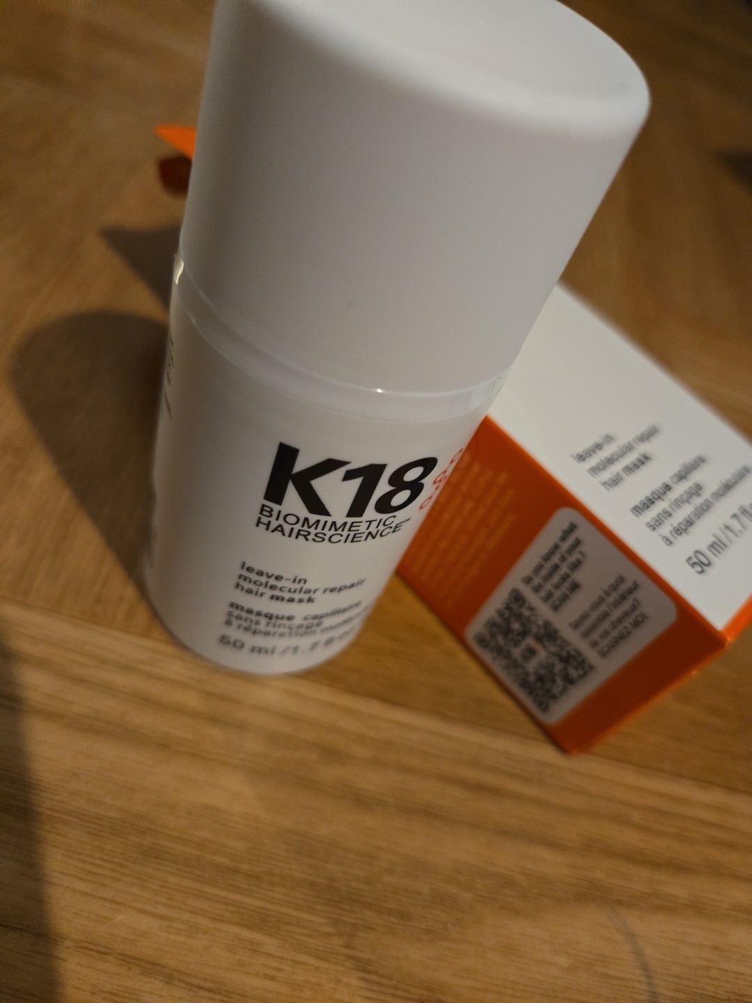 K18 Masque Cheveux Sans Rinçage pour Réparer les Pointes Fourchues 50ml