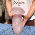 6.8LB Natural pink rose Quartz Crystal Mushroom Mineral specimen healing — photo 2